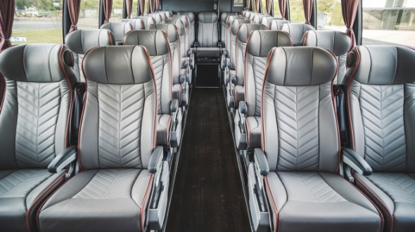 56 passenger charter bus interior aurora