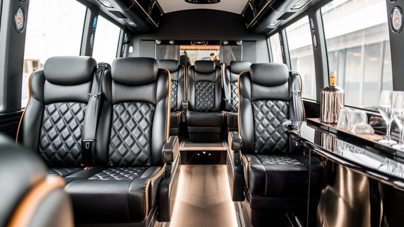 party bus rental interior boulder