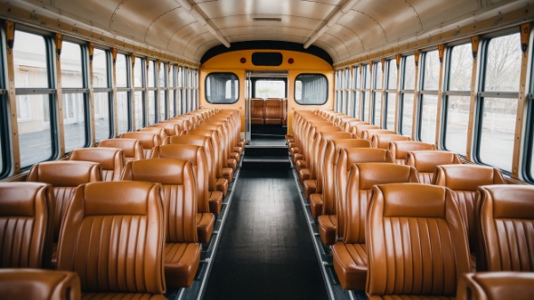 school bus rental interior aurora